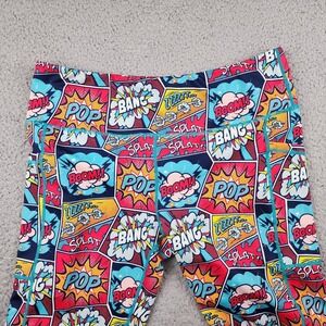Constantly Varied Leggings XL Knockout Gym Run Stretch Comic Superhero Capri